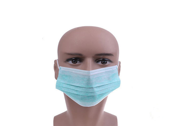 Μίας χρήσης μη υφαμένη μάσκα προσώπου συνήθειας τρία πράσινων στρώματα μασκών ενηλίκων
