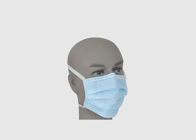 Μπλε μάσκα προσώπου Earloop ασφάλεια τριών στρώματος προστατευτική με το διευθετήσιμο συνδετήρα μύτης